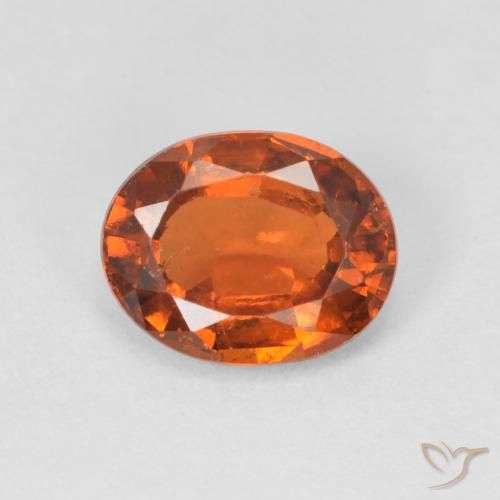 1.53ct Natural Reddish Orange Hessonite Garnet, Oval, VS