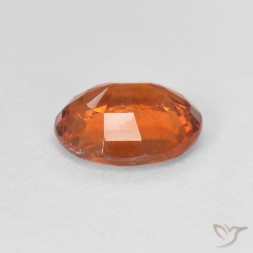 Hessonite Garnet Gemstone in 8 x 6.3 mm Size for Sale, Hessonite Garnet Stone in Reddish Orange Color