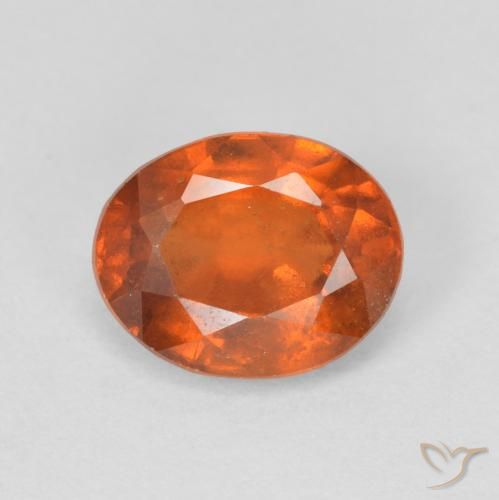 1.93ct Natural Deep Orange Hessonite Garnet, Oval, VS