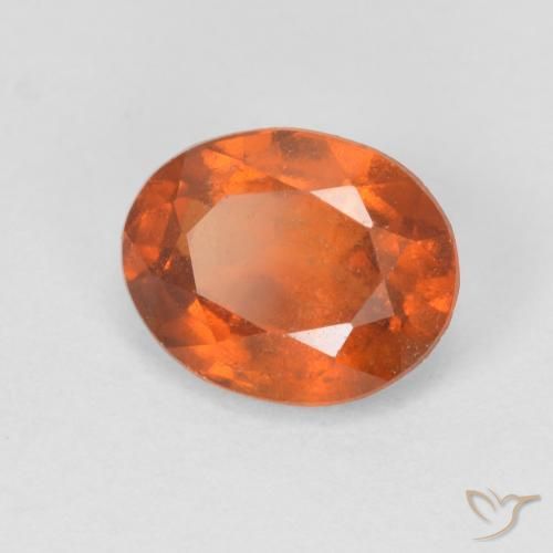 1.93 ct Orange Hessonite Garnet Stone, Natural Hessonite Garnet in Oval Facet Shape for Sale