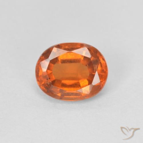 1.14ct Natural Medium Orange Hessonite Garnet, Oval, VS