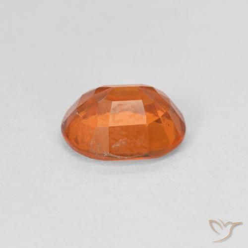 Hessonite Garnet Gemstone in 6.9 x 5.5 mm Size for Sale, Hessonite Garnet Stone in Medium Orange Color