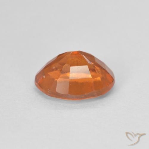 Hessonite Garnet Gemstone in 7.3 x 6 mm Size for Sale, Hessonite Garnet Stone in Deep Orange Color