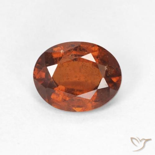 1.45ct Natural Amber Orange Hessonite Garnet, Oval, VS