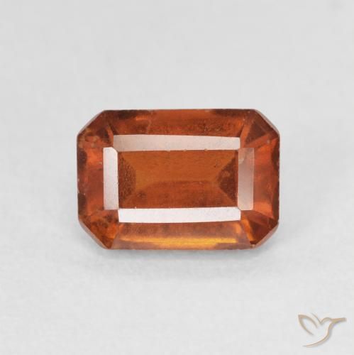 1.69ct Natural Reddish Orange Hessonite Garnet, Emerald Cut, VS-SI