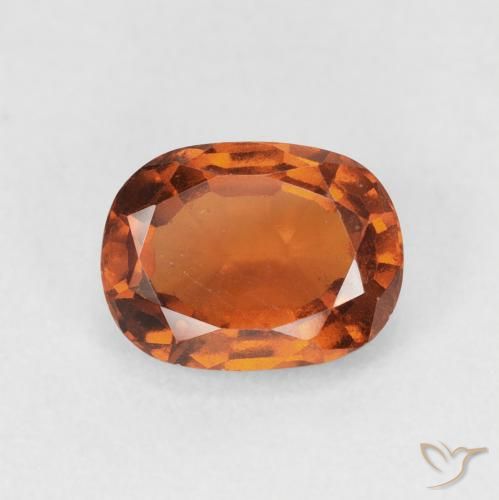 1.83ct Natural Reddish Orange Hessonite Garnet, Cushion, VS-SI