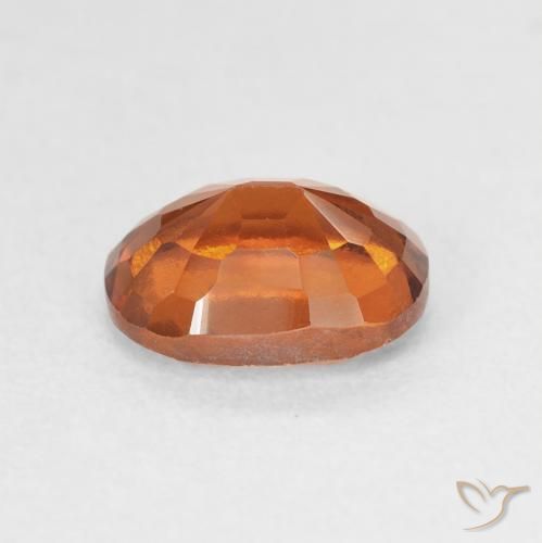 Hessonite Garnet Gemstone in 8 x 6 mm (calibrated) Size for Sale, Hessonite Garnet Stone in Reddish Orange Color