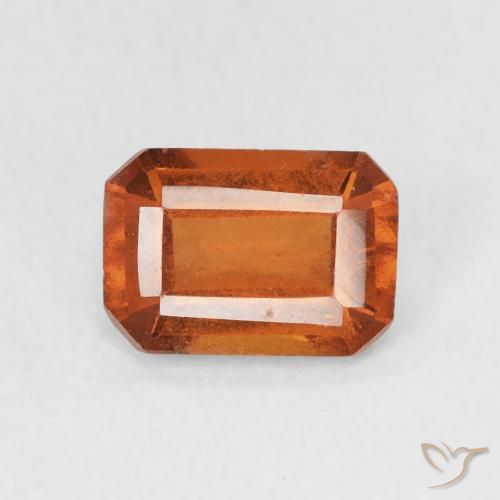 1.19ct Natural Fire Orange Hessonite Garnet, Emerald Cut, VS-SI