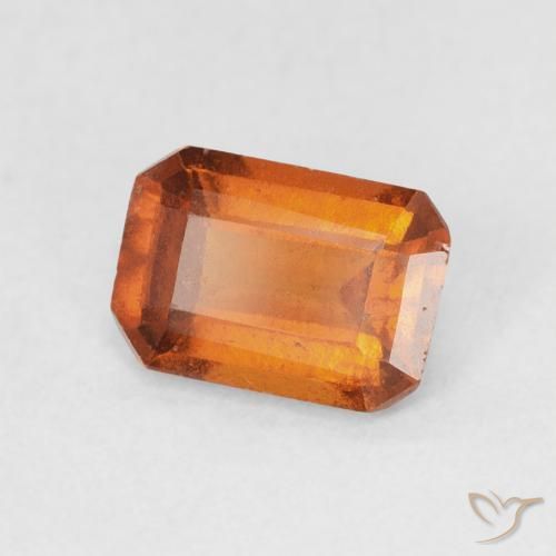 1.19 ct Orange Hessonite Garnet Stone, Natural Hessonite Garnet in Octagon Step Cut Shape for Sale