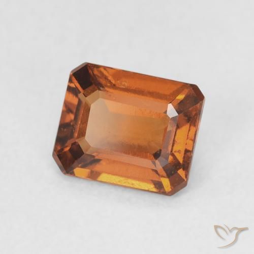 1.18 ct Orange Hessonite Garnet Stone, Natural Hessonite Garnet in Octagon Step Cut Shape for Sale