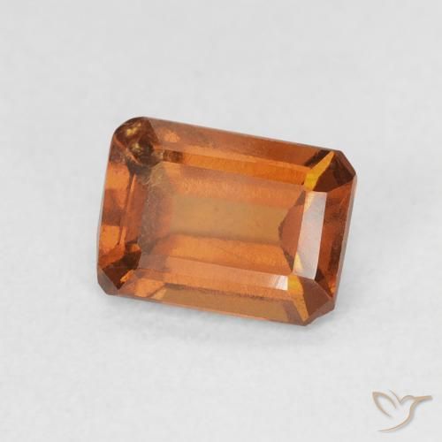 1.10 ct Orange Hessonite Garnet Stone, Natural Hessonite Garnet in Octagon Step Cut Shape for Sale