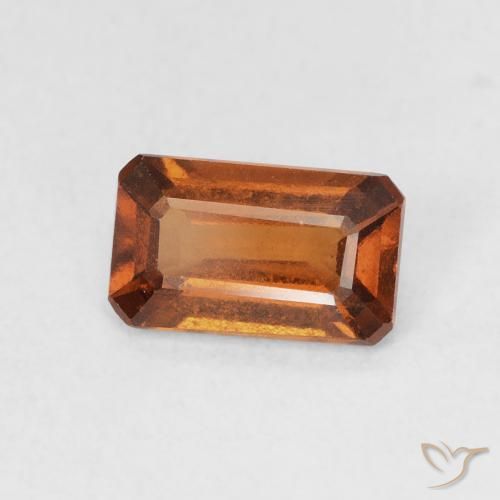 1.23 ct Orange Hessonite Garnet Stone, Natural Hessonite Garnet in Octagon Step Cut Shape for Sale
