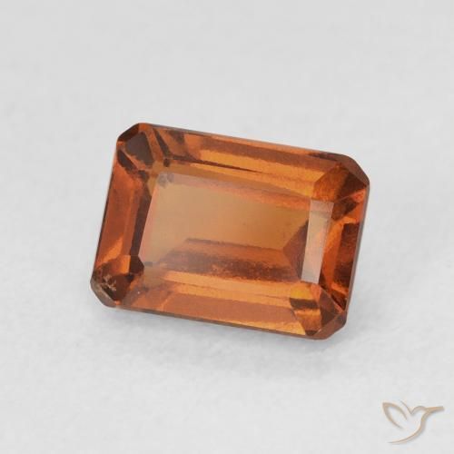1.43 ct Orange Hessonite Garnet Stone, Natural Hessonite Garnet in Octagon Step Cut Shape for Sale