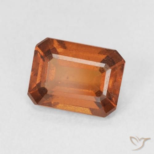 1.44 ct Orange Hessonite Garnet Stone, Natural Hessonite Garnet in Octagon Step Cut Shape for Sale