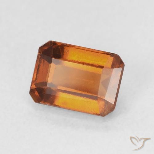 1.50 ct Orange Hessonite Garnet Stone, Natural Hessonite Garnet in Octagon Step Cut Shape for Sale