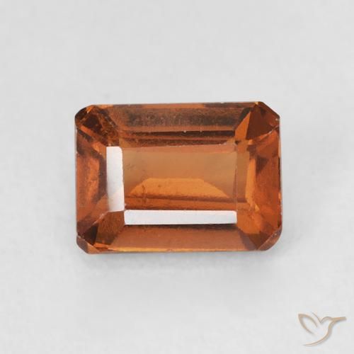 1.50ct Natural Medium Dark-Orange Hessonite Garnet, Emerald Cut, VVS-VS