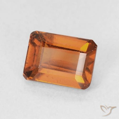 1.50 ct Orange Hessonite Garnet Stone, Natural Hessonite Garnet in Octagon Step Cut Shape for Sale