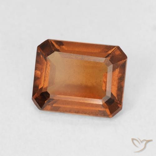 1.27 ct Orange Hessonite Garnet Stone, Natural Hessonite Garnet in Octagon Step Cut Shape for Sale