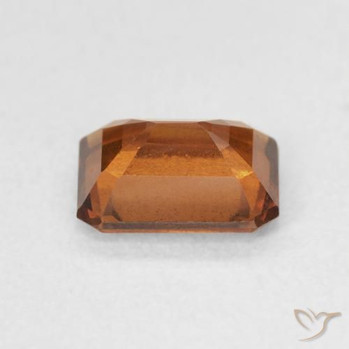 Hessonite Garnet Gemstone in 7 x 5.6 mm Size for Sale, Hessonite Garnet Stone in Medium Dark-Orange Color