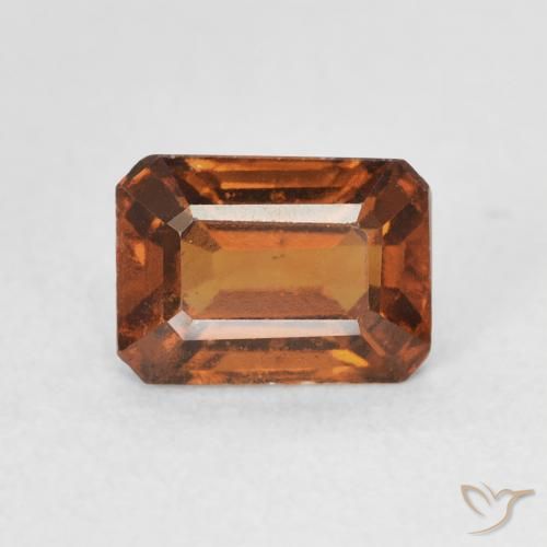 1.50 ct Orange Hessonite Garnet Gemstone, Hessonite Garnet Gem in Octagon Step Cut Shape for Sale.