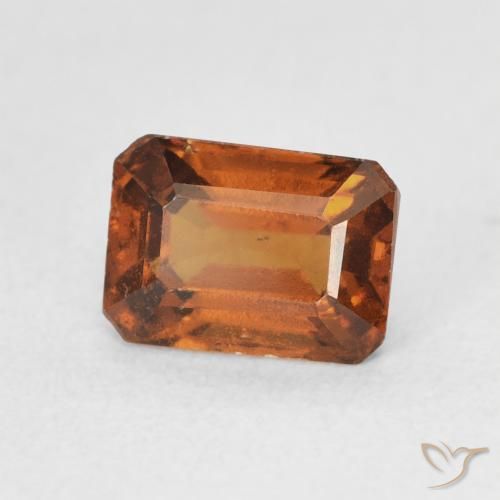 1.50 ct Orange Hessonite Garnet Stone, Natural Hessonite Garnet in Octagon Step Cut Shape for Sale