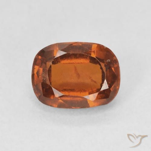 2.01ct Natural Deep Orange Hessonite Garnet, Cushion, VS-SI
