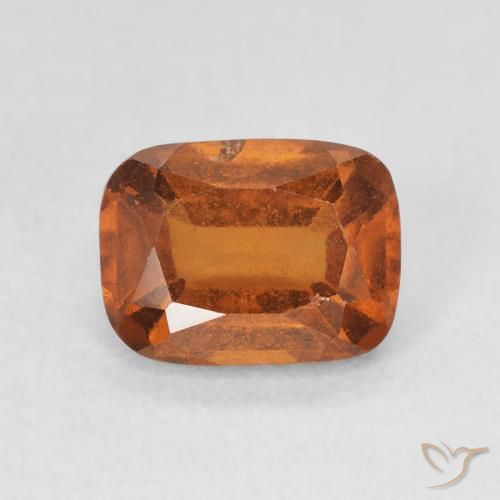 2.04ct Natural Deep Orange Hessonite Garnet, Cushion, VS-SI
