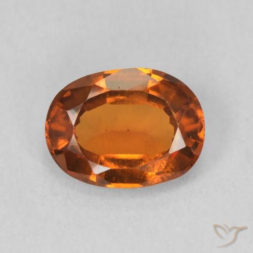 1.15ct Natural Fire Orange Hessonite Garnet, Oval, VS