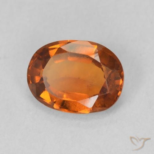1.15 ct Orange Hessonite Garnet Stone, Natural Hessonite Garnet in Oval Facet Shape for Sale