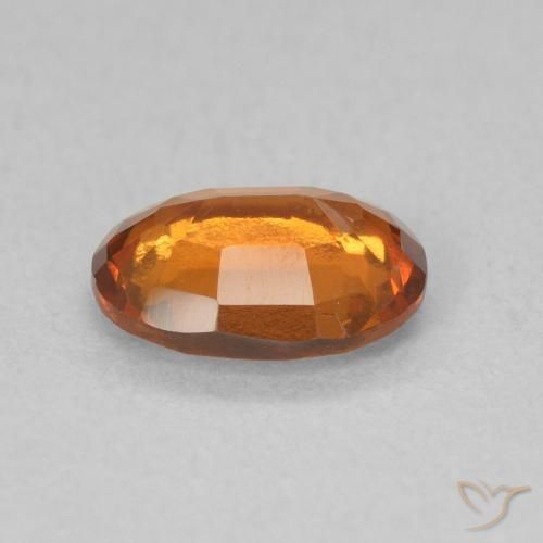 Hessonite Garnet Gemstone in 7.5 x 5.6 mm Size for Sale, Hessonite Garnet Stone in Fire Orange Color
