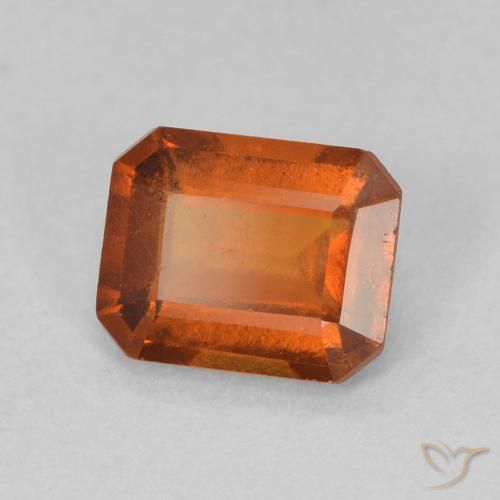 1.07 ct Orange Hessonite Garnet Stone, Natural Hessonite Garnet in Octagon Step Cut Shape for Sale