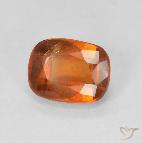 2.17 ct Orange Hessonite Garnet Stone, Natural Hessonite Garnet in Cushion-Cut Shape for Sale