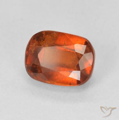 2.43 ct Orange Hessonite Garnet Stone, Natural Hessonite Garnet in Cushion-Cut Shape for Sale