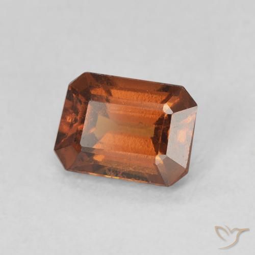 1.18 ct Orange Hessonite Garnet Stone, Natural Hessonite Garnet in Octagon Step Cut Shape for Sale