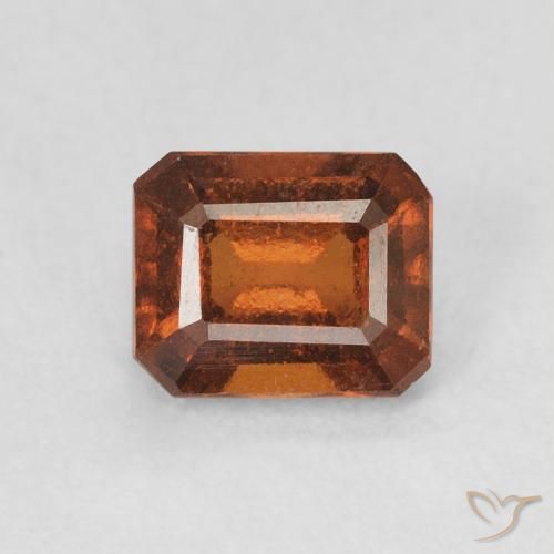 1.04ct Natural Amber Orange Hessonite Garnet, Emerald Cut, VVS-VS