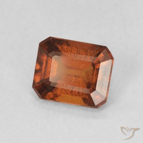 1.04 ct Orange Hessonite Garnet Stone, Natural Hessonite Garnet in Octagon Step Cut Shape for Sale