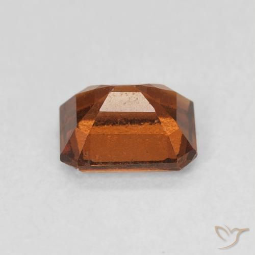 Hessonite Garnet Gemstone in 6.3 x 5.1 mm Size for Sale, Hessonite Garnet Stone in Amber Orange Color