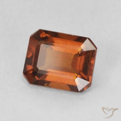 1.49 ct Orange Hessonite Garnet Stone, Natural Hessonite Garnet in Octagon Step Cut Shape for Sale