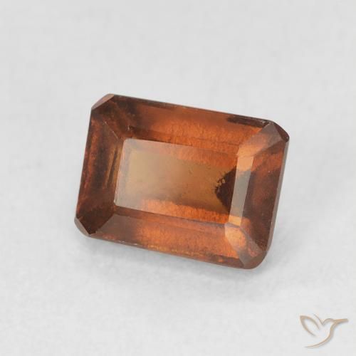 1.58 ct Orange Hessonite Garnet Stone, Natural Hessonite Garnet in Octagon Step Cut Shape for Sale