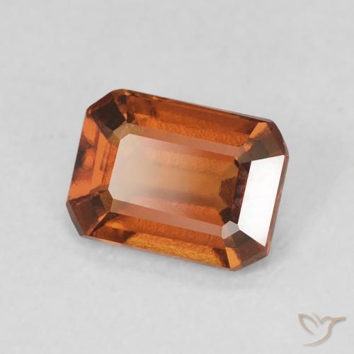 1.32 ct Orange Hessonite Garnet Stone, Natural Hessonite Garnet in Octagon Step Cut Shape for Sale