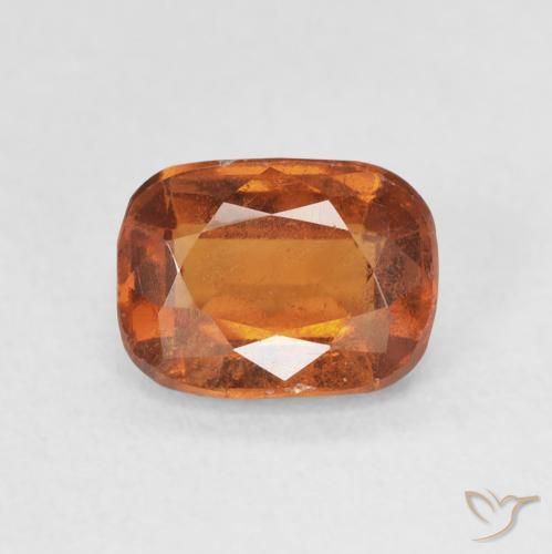 1.81ct Natural Deep Orange Hessonite Garnet, Cushion, VS