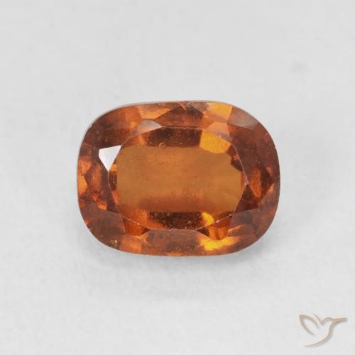 2.18ct Natural Amber Orange Hessonite Garnet, Cushion, VVS-VS