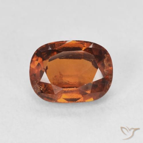 1.88ct Natural Deep Orange Hessonite Garnet, Cushion, VS