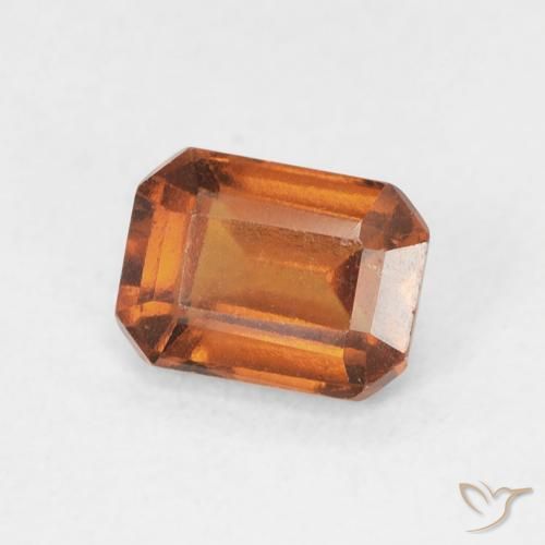 1.06 ct Orange Hessonite Garnet Stone, Natural Hessonite Garnet in Octagon Step Cut Shape for Sale