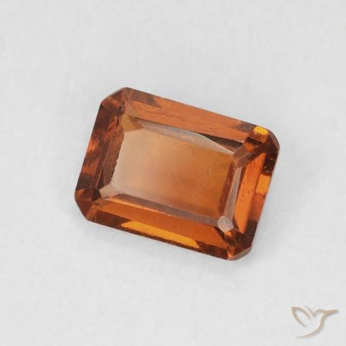 1.40 ct Orange Hessonite Garnet Stone, Natural Hessonite Garnet in Octagon Step Cut Shape for Sale