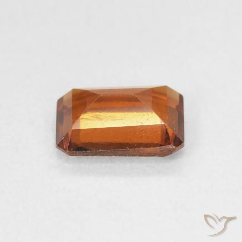 Hessonite Garnet Gemstone in 7.4 x 5.5 mm Size for Sale, Hessonite Garnet Stone in Deep Orange Color