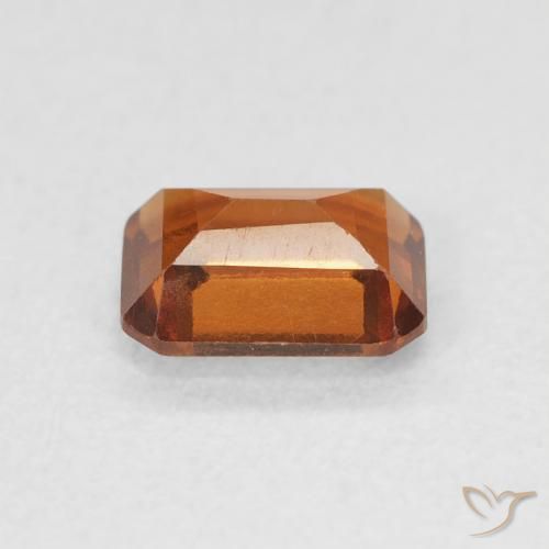 Hessonite Garnet Gemstone in 6.7 x 5.2 mm Size for Sale, Hessonite Garnet Stone in Medium Dark-Orange Color