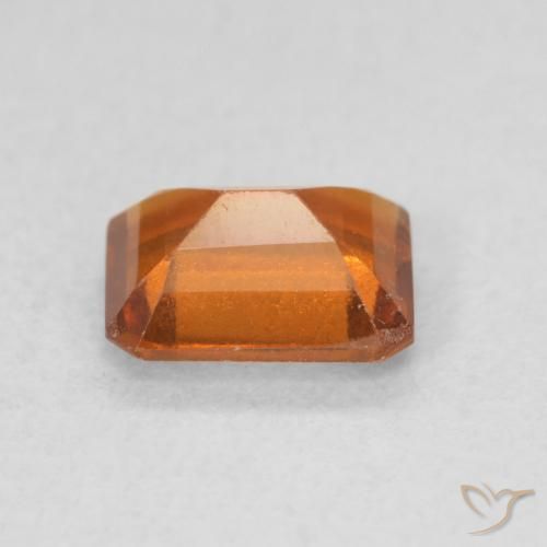 Hessonite Garnet Gemstone in 6.3 x 5 mm Size for Sale, Hessonite Garnet Stone in Medium Dark-Orange Color