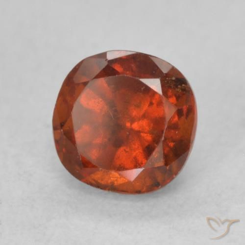 0.87 ct Orange Hessonite Garnet Stone, Natural Hessonite Garnet in Cushion-Cut Shape for Sale