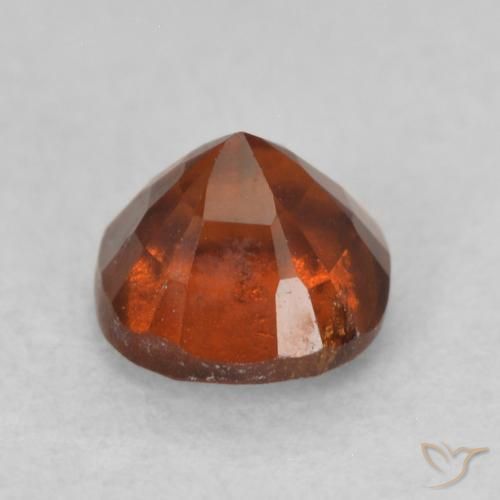 Hessonite Garnet Gemstone in 5.3 x 5.2 mm Size for Sale, Hessonite Garnet Stone in Reddish Orange Color